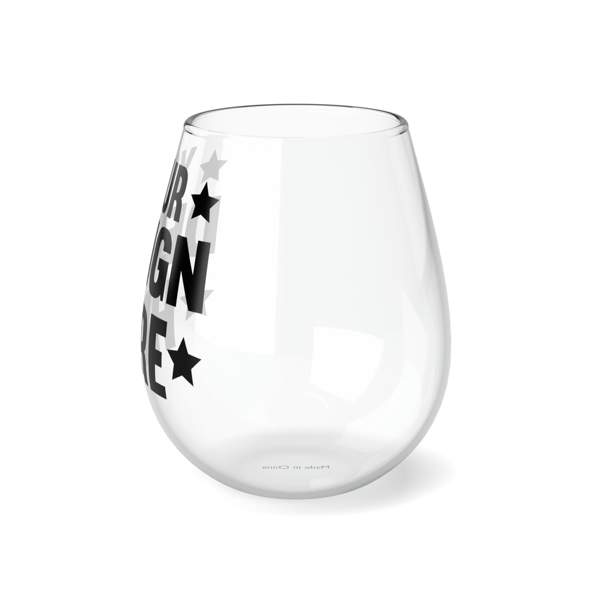 Lavish Last Name Engraved 21oz Stemless Wine Glass