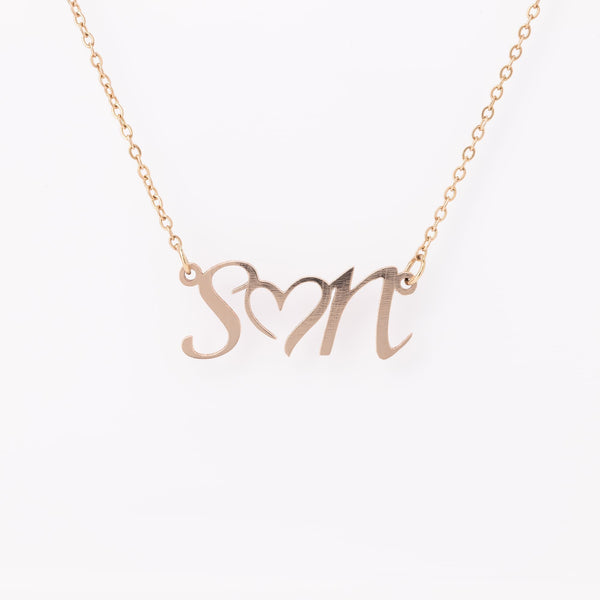Initials Heart Necklace