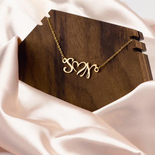 Initials Heart Necklace