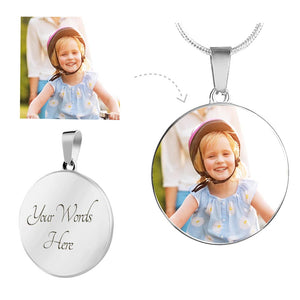 Circle Photo Personalized Necklace