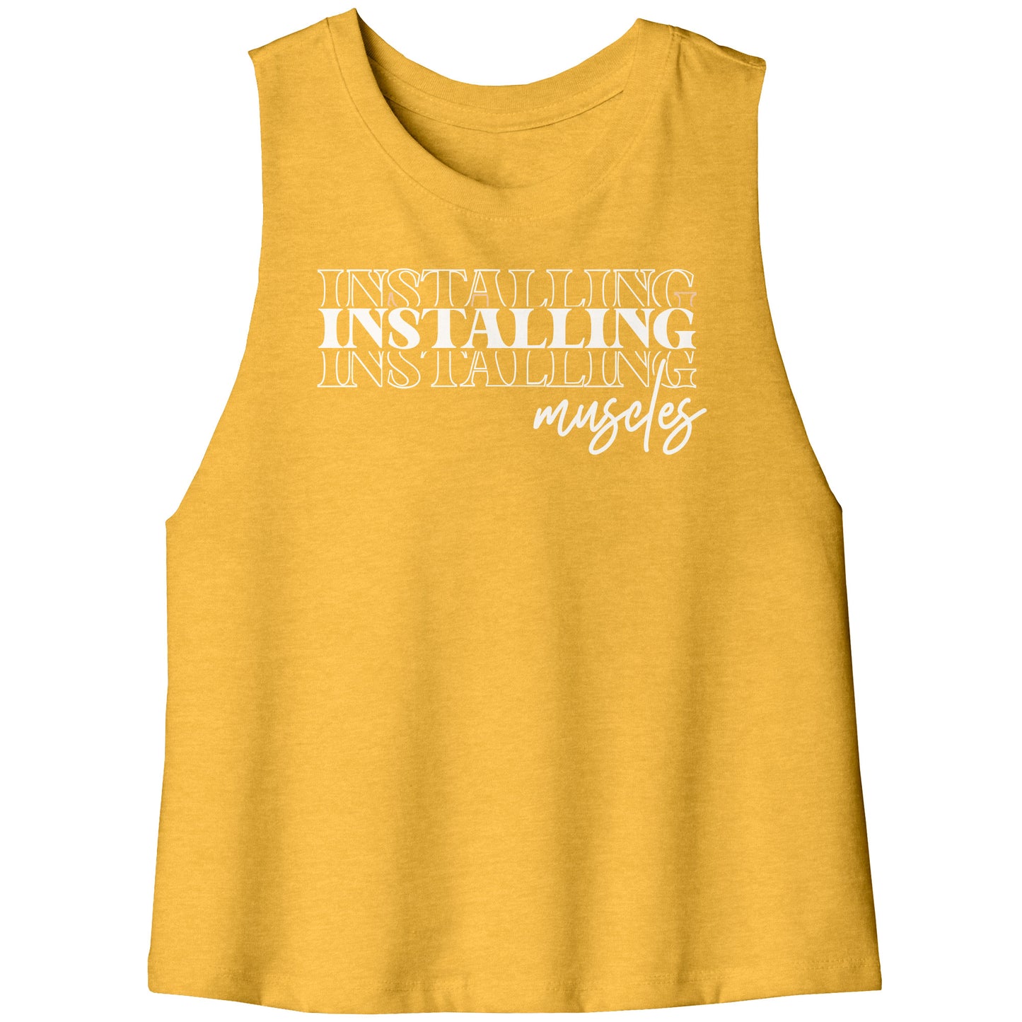 Installing Muscles Racerback Crop Tank